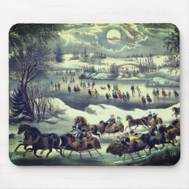 Currier & Ives' Central Park in Winter Musmatta (Framsidan)