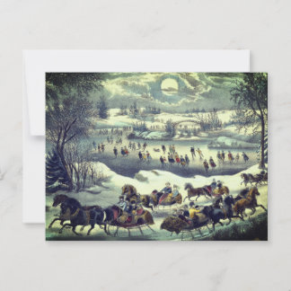 Currier & Ives' Central Park in Winter Vykort