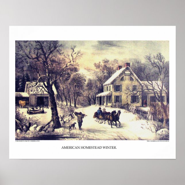Currier & Ives Lithograph: American Homestead Wint Poster (Framsidan)