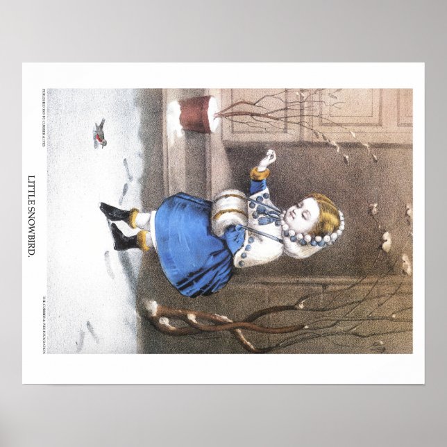 Currier & Ives Lithograph: Little Snowbird Poster (Framsidan)
