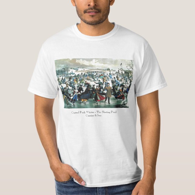 Currier & Ives - skjorta - Central Park vinter T-shirt (Framsida)