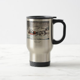 Currier & Ives - travel mug - vägen, vinter Resemugg