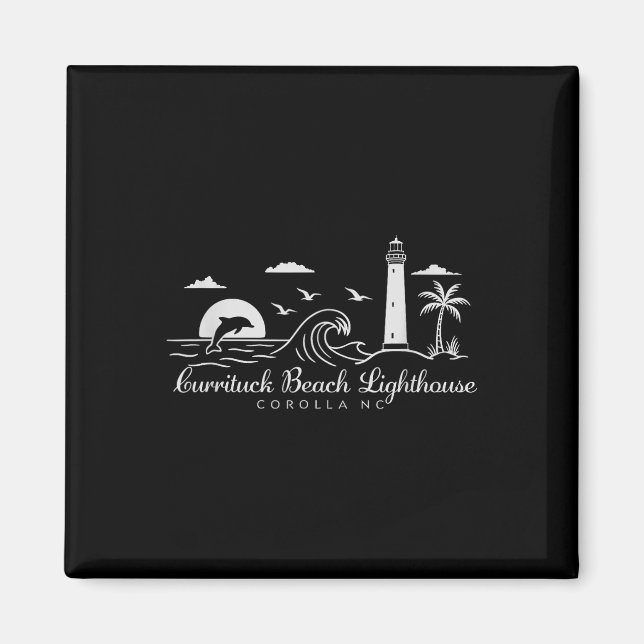 Currituck Beach Lighthouse Corolla North Carolina Magnet (Framsidan)