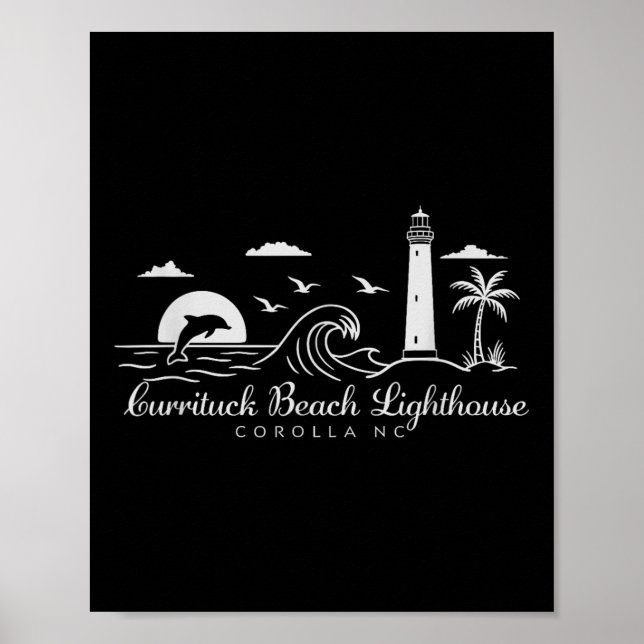Currituck Beach Lighthouse Corolla North Carolina Poster (Framsidan)