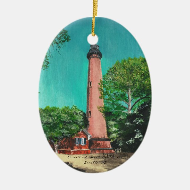 Currituck Beach Lighthouse Oval Ornament (Framsidan)