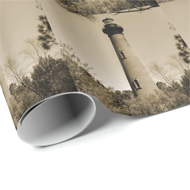 Currituck Lighthouse Presentpapper (Rullad Hörn)