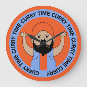 Curry Älskare Indiska kusin Corry Cook Prove Stor Klocka