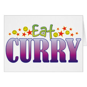Curry äter hälsningskort