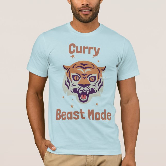 Curry Beast Mode Curry Älskare T Shirt (Framsida)