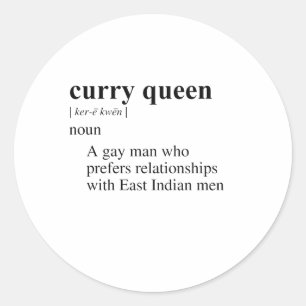 CURRY Drottning Runt Klistermärke