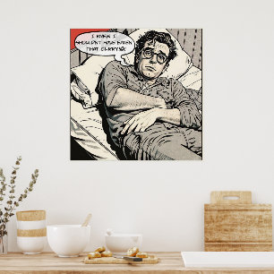 Curry Eating 1950's Tecknad Poster