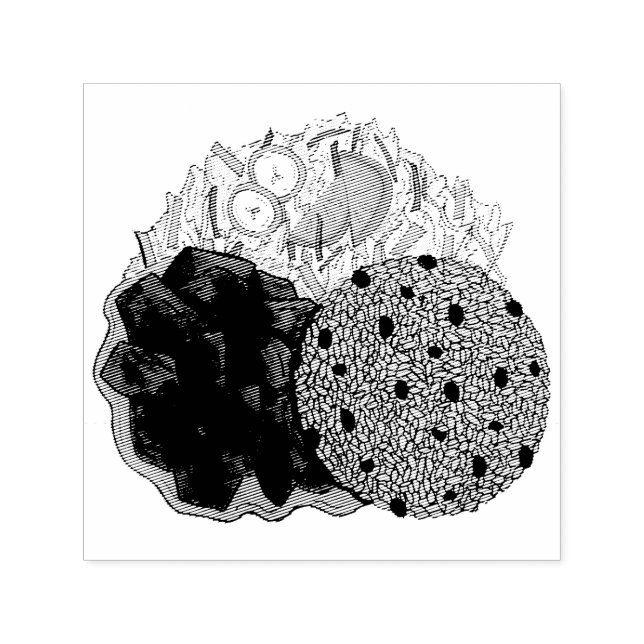 Curry Goat Ris and Peas Jamaican Caribbean Food Självfärgande Stämpel (Design)