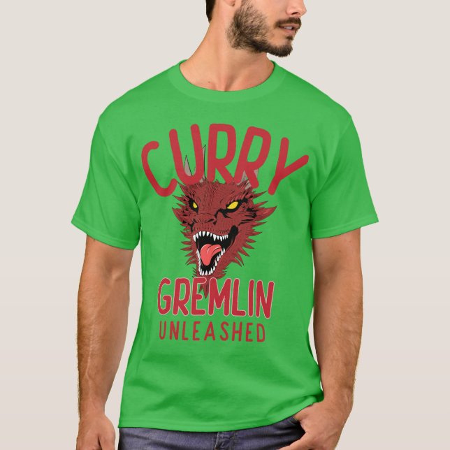 Curry Gremlin Unleashed Curry Älskare T Shirt (Framsida)