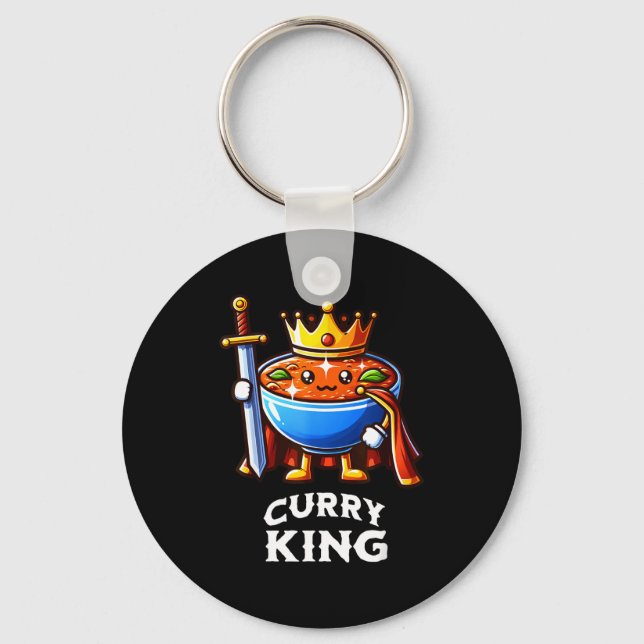 Curry King Funny Quote Curry Indian Food Lover  Nyckelring (Framsida)