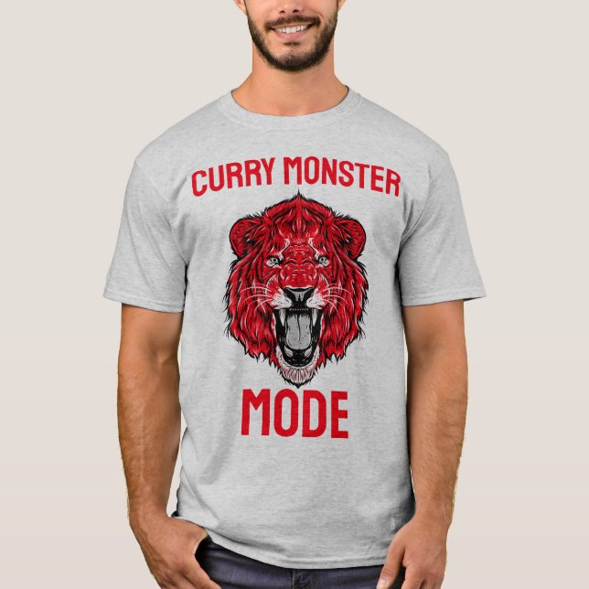 Curry Monster Mode Curry Älskare T Shirt (Framsida)