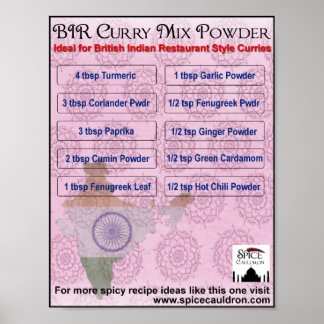 Curry Powder Recipe Poster