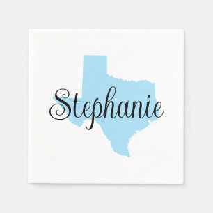 CurScript Namn Baby blue Texas Pappersservett