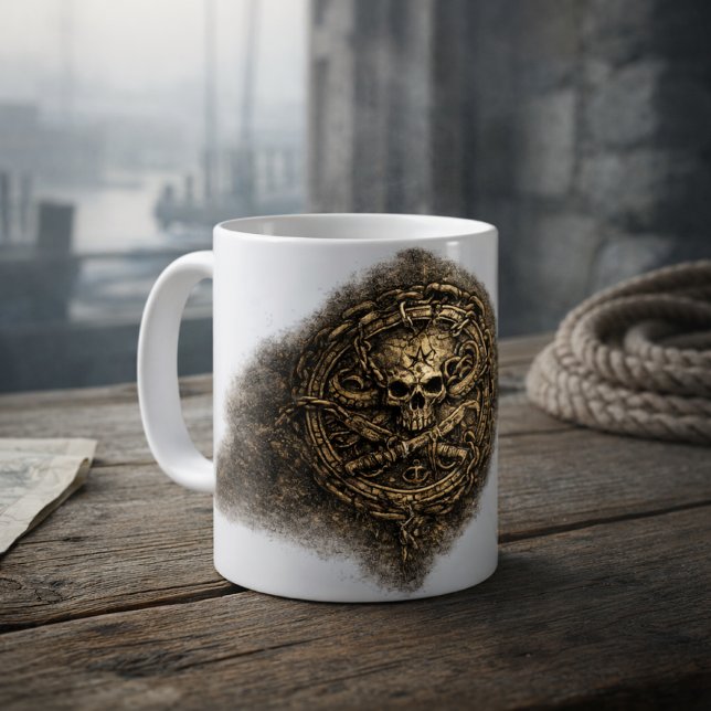 Cursed Coin Pirate Sigil Kaffemugg (Skapare uppladdad)