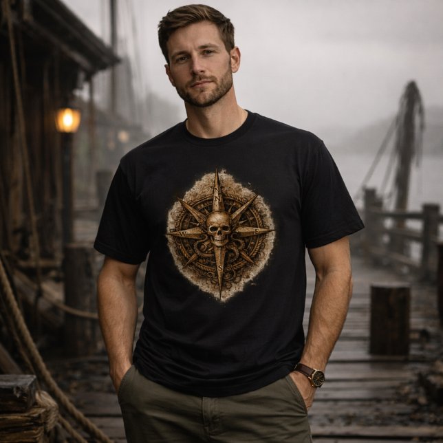 Cursed Compass Sigil Pirate T Shirt (Skapare uppladdad)