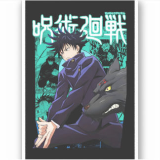 🌘 Cursed Shadow Warrior Sticker – Dark Anime Viny Klistermärken