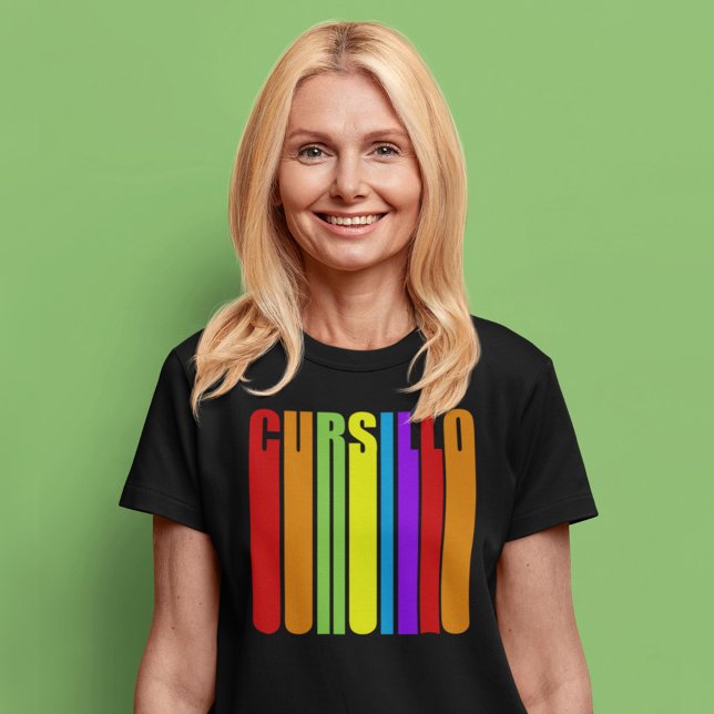 Cursillo Colorful Elong Text Christian Faith T Shirt (Skapare uppladdad)
