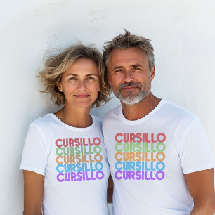 Cursillo Colorful Stacks Rainbow DeColores T Shirt