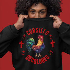 Cursillo Decolores Färgad Tupp med Kors T Shirt