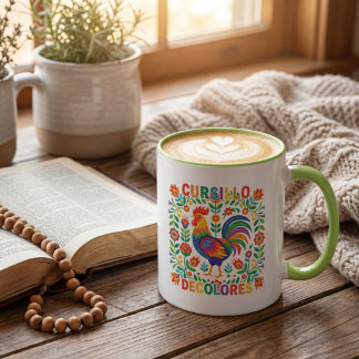 Cursillo DeColores Spansk Folkkonst Tupp Mugg