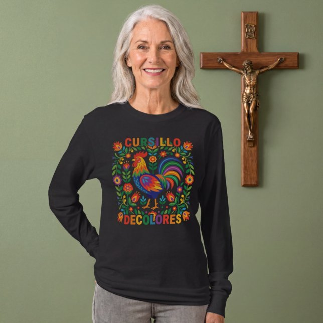 Cursillo DeColores Spansk Folkkonst Tupp T Shirt (Skapare uppladdad)
