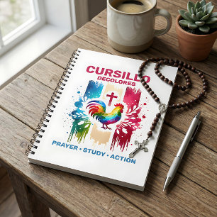 Cursillo DeColores Tupp & Kors Penseldrag Anteckningsbok