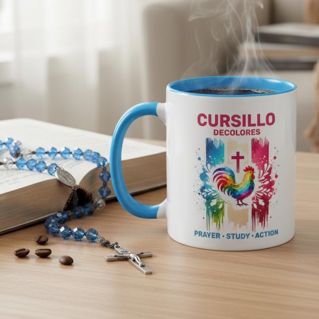 Cursillo DeColores Tupp & Kors Penseldrag Mugg (Skapare uppladdad)