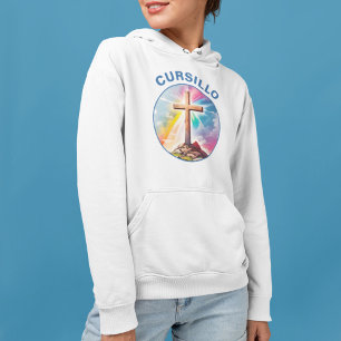 Cursillo Träkors med regnbåge och moln T Shirt