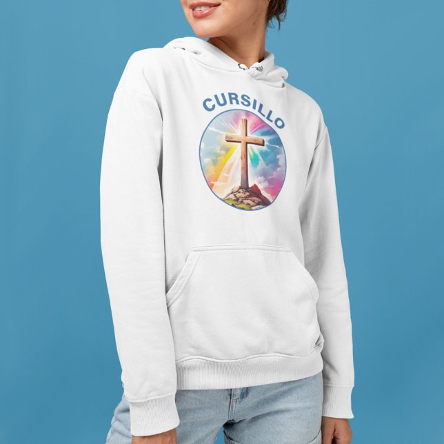 Cursillo Träkors med regnbåge och moln T Shirt (Skapare uppladdad)