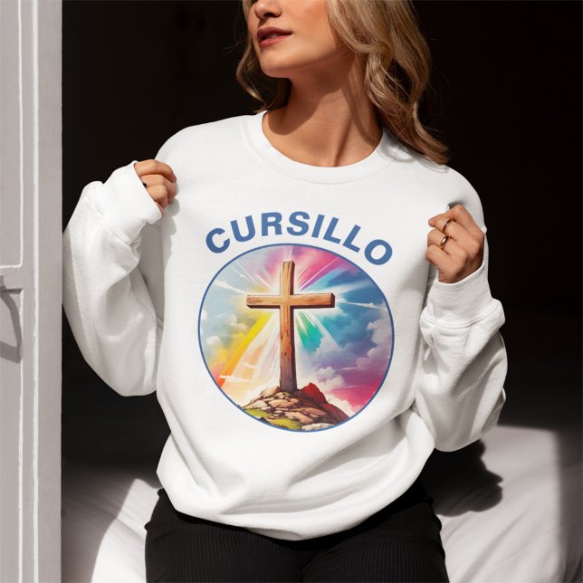 Cursillo Wood Cross With Rainbow and Clouds T Shirt (Skapare uppladdad)