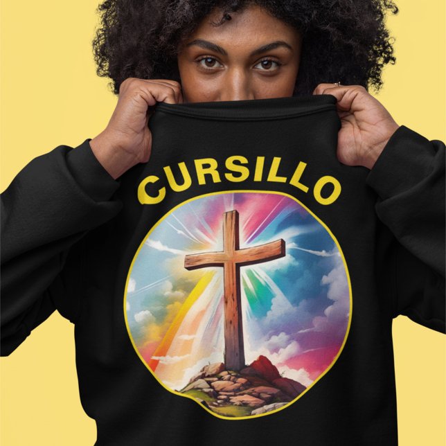 Cursillo Wood Cross With Rainbow and Clouds T Shirt (Skapare uppladdad)