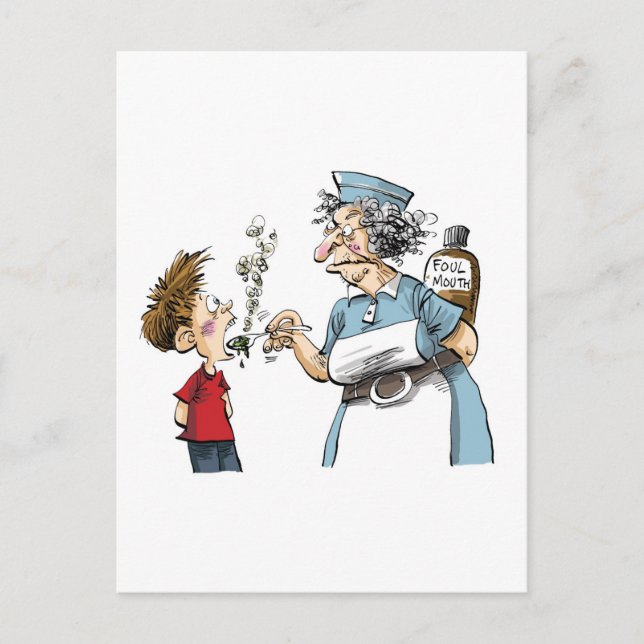 Cursing Cure! Vykort (Framsida)