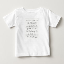 Cursive Alphabet Baby T Shirt