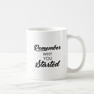 Cursive brev minns därför du startade kaffemugg