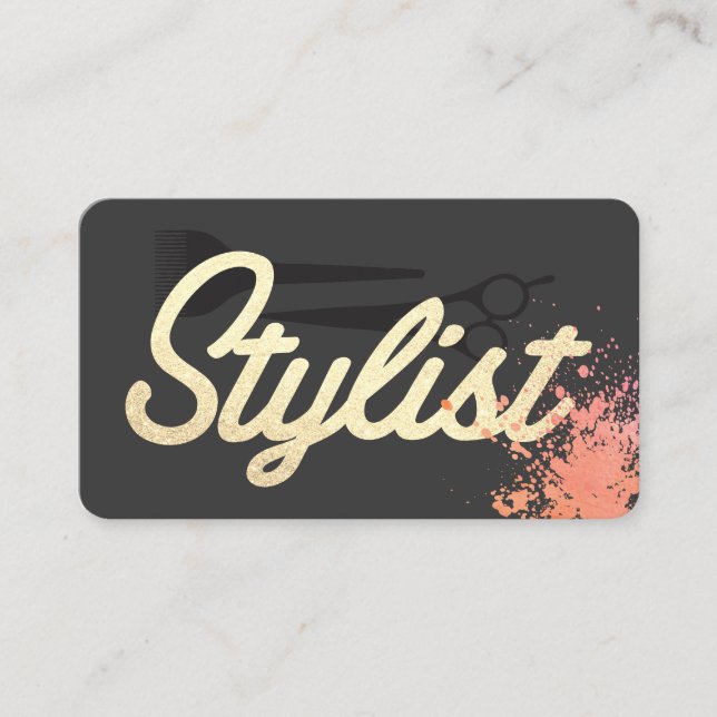 Cursive Glamour Stylist Font | Uttrycksfull Visitkort (Framsida)