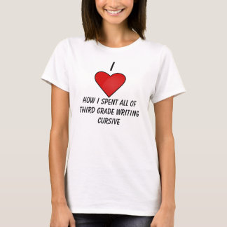Cursive handstil t-shirt