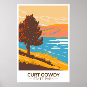 Curt Gowdy State Park Wyoming Vintage Poster