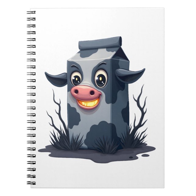 Curted Mjölk Carton Cow Anteckningsbok (Framsidan)