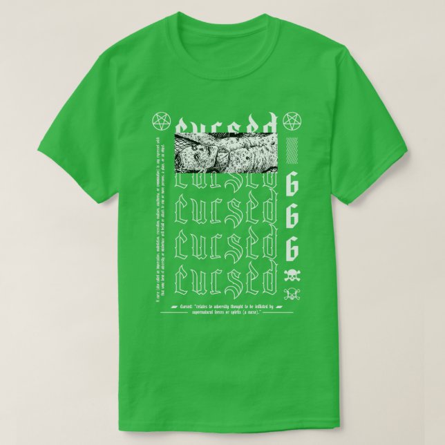 Curted Streetwear Stil T Shirt (Design framsida)
