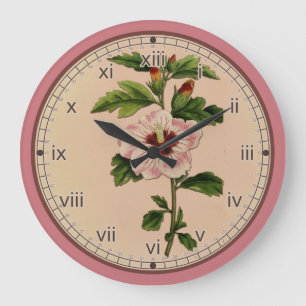 Curtis Botanical Vild Ro Wall Clock i 3 Stilar Stor Klocka