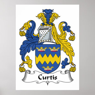 Curtis familjvapensköld poster