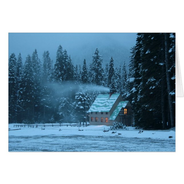 Curtis Gilbert i snö Hälsningskort (Framsidan Horizontal)