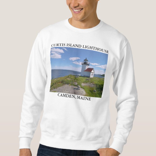 Curtis Island fyr, Camden Maine Sweatshirt (Framsida)