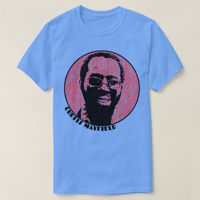 CURTIS MAYFIELD Funk Soul SuperRed T Shirt (Design framsida)