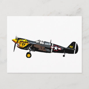 Curtis P-40K Warhawk Vykort