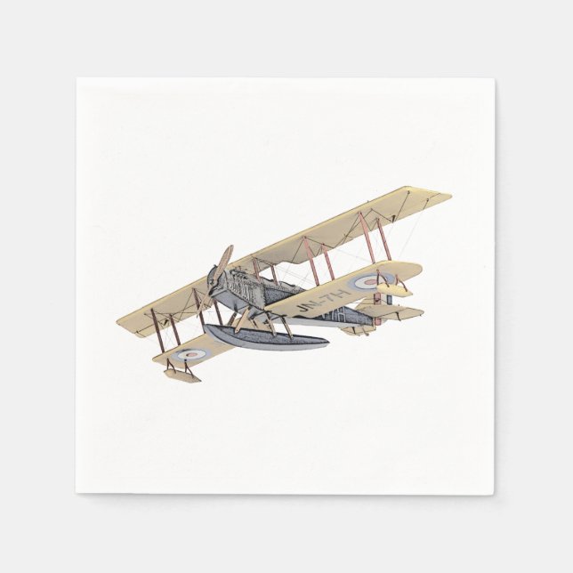 Curtiss Flyter Flygplan Pappra Party Napkins Pappersservett (Framsidan)